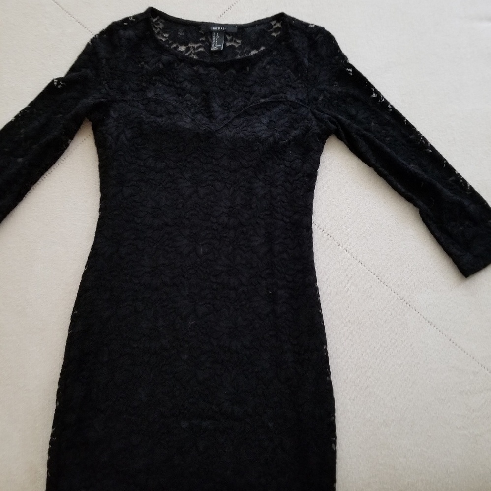 Black lace dress